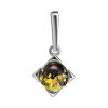 Geometric Amber Silver Pendant The Rondo, image 