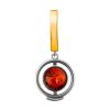 Gold Plated Silver Pendant With Amber The Lumiere, image 