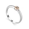 Silver Golden Ring With Solitaire Diamond The Diva, Ring Size: 8 / 18, image 