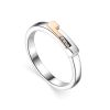 Silver Golden Ring With Diamond Row The Diva, Ring Size: 8 / 18, image 
