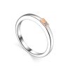 Silver Golden Diamond Ring The Diva, Ring Size: 8.5 / 18.5, image 