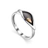 Silver Golden Ring With White Diamond The Diva, Ring Size: 5.5 / 16, image 
