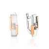 Silver Golden Earrings With Diamonds The Diva, image 