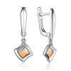 Silver Golden Diamond Dangle Earrings The Diva, image 