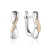Silver Golden Earrings With Diamonds The Diva, image 