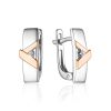 Silver Golden Earrings With Diamonds The Diva, image 