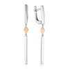 Silver Golden Dangle Earrings With Diamonds The Diva, image 
