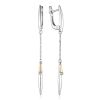 Silver Diamond Dangles With Golden Details The Diva, image 
