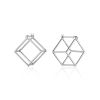 Silver  Cube Earrings, image 