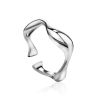 Silver Wave Stacking Ring The Liquid, Ring Size: Adjustable, image 