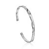 Hammered Silver Bangle Bracelet The Liquid, image 