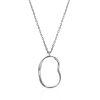 Abstract Hammered Silver Necklace The Liquid, image 