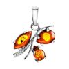 Amber Silver Floral Pendant The Verbena, image 