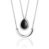 Silver Necklace With Two Pendants, image 