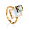 Gold Topaz Ring With Nacre, Ring Size: 6 / 16.5, image 