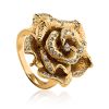 Bold Golden Transformer Ring With Crystals, Ring Size: 8 / 18, image 