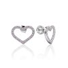 Heart Shaped Studs With White And Lilac Crystals The Aurora						, image 