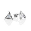 Triangle Silver Studs With Crystals The Aurora								, image 