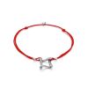 Red Friendship Lace Bracelet With Crystal Charm							, Length: 16, image 