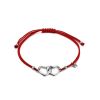Red Lace Friendship With Linked Heart Charm								, image 