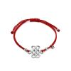 Red Lace Friendship Bracelet With Silver Charm								, image 