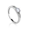 Sterling Silver Ring With White Crystals, Ring Size: 8 / 18, image 