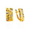 Amazing Gold Plated Crystal Earrings, image 