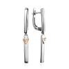 Silver Dangles With Golden Details And Diamonds The Diva, image 