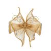 Designer Golden Brooch With Crystals, image 