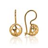 Chiselled Gold Plated Earrings, image 