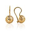 Laced Gold Plated Earrings, image 