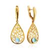 Filigree Dangles With Blue Crystals, image 