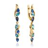 Exquisite Gold Plated Dangles With Crystals, image 