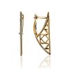 Stylish Geometric Gold Plated Earrings, image 