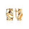Chic Gold Plated Earrings With Crystals, image 