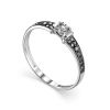 White Gold Ring With Two Toned Diamonds, Ring Size: 7 / 17.5, image 