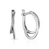 Stylish White Gold Diamond Earrings, image 