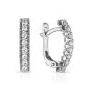 Stylish White Gold Diamond Earrings, image 