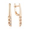 Golden Earrings With Diamond Dangles, image 