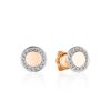 Round Diamond Stud Earrings In Gold, image 