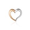 Golden Heart Shaped Pendant With Diamond, image 
