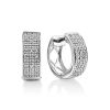 Elegant White Gold Diamond Earrings, image 