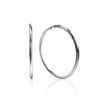 Sleek Sterling Silver Hoop Earrings, image 