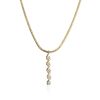 Refined Golden Necklace With Elongated Diamond Pendant, image 