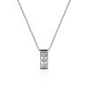 White Gold Necklace With Geometric Diamond Pendant, image 