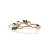 Romantic Two Toned Golden Brooch With Sapphires, image 