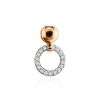Round Golden Pendant With Diamonds, image 