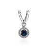 Classy Golden Pendant With Sapphire And Diamonds, image 