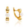 Charming Gold Plated Earrings With Pearl, image 