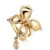 Fantastic Golden Ring With Crystals, Ring Size: 8 / 18, image 